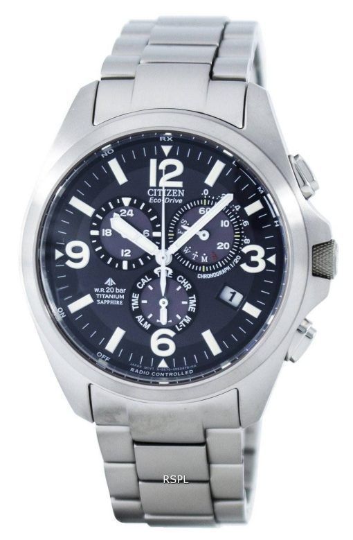 Citizen Promaster Land Titanium Eco-Drive Radio Controlled montre Chronograph AS4030-59E hommes