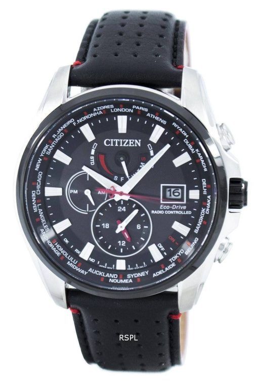 Citizen Eco-Drive Radio Controlled chronographe monde temps AT9036-08F montre homme