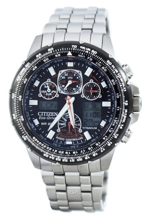 Citizen Promaster Titanium Skyhawk Eco-Drive Radio Controlled monde temps JY0080-62E montre homme