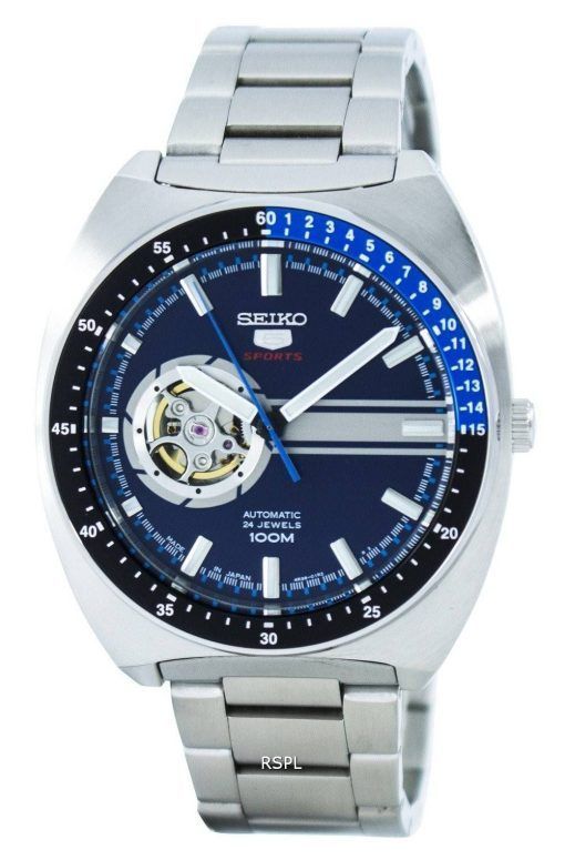 Seiko 5 Sports automatique 24 bijoux coeur ouvert Dial Japon a SSA327 SSA327J1 SSA327J hommes regarder