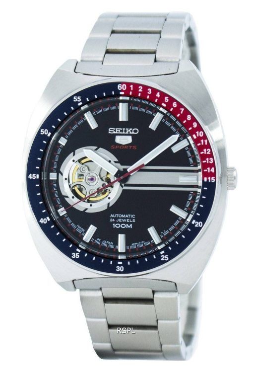 Seiko 5 Sports automatique 24 bijoux coeur ouvert Dial Japon a SSA329 SSA329J1 SSA329J hommes regarder