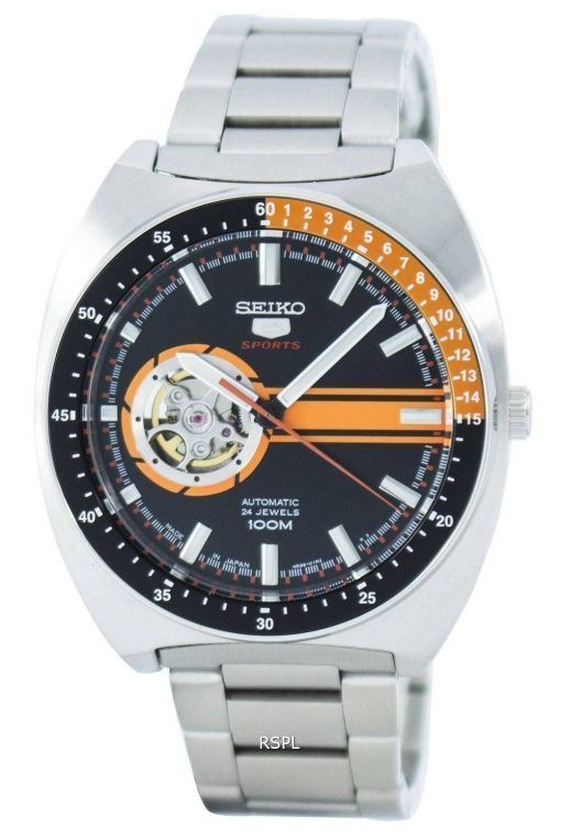 Seiko 5 Sports automatique 24 bijoux coeur ouvert Dial Japon a SSA331 SSA331J1 SSA331J hommes regarder