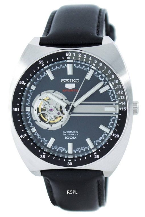 Seiko 5 Sports automatique 24 bijoux coeur ouvert Dial Japon a SSA335 SSA335J1 SSA335J hommes regarder