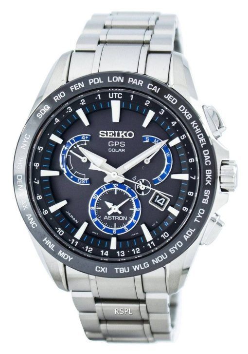 Seiko Astron GPS solaire Dual Time Japon fait SSE107 SSE107J1 SSE107J montre homme