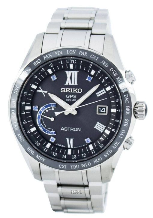 Seiko Astron Titanium GPS solaire mondial temps Japon fait SSE117 SSE117J1 SSE117J montre homme