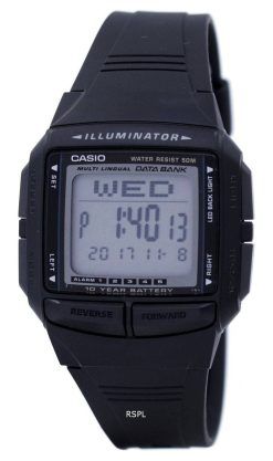 Casio Illuminator Banque de données multilingue Dual Time Digital DB-36-1AV montre homme