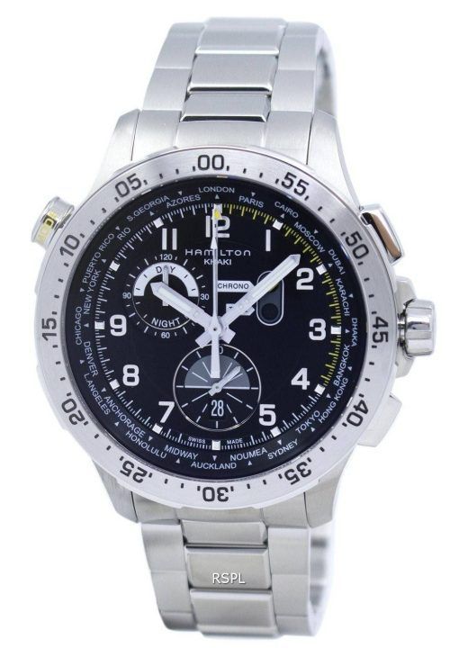 Hamilton Khaki Aviation Worldtimer Chronographe Quartz H76714135 montre homme