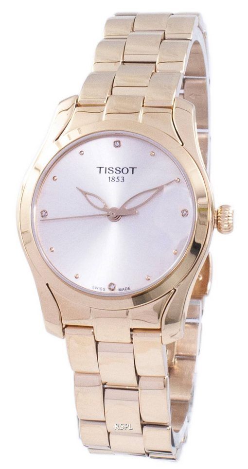 Tissot T-Wave Quartz diamant Accents T112.210.33.456.00 T1122103345600 Women Watch