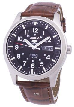 Seiko 5 Sports automatique Ratio cuir marron SNZG15K1-LS7 hommes