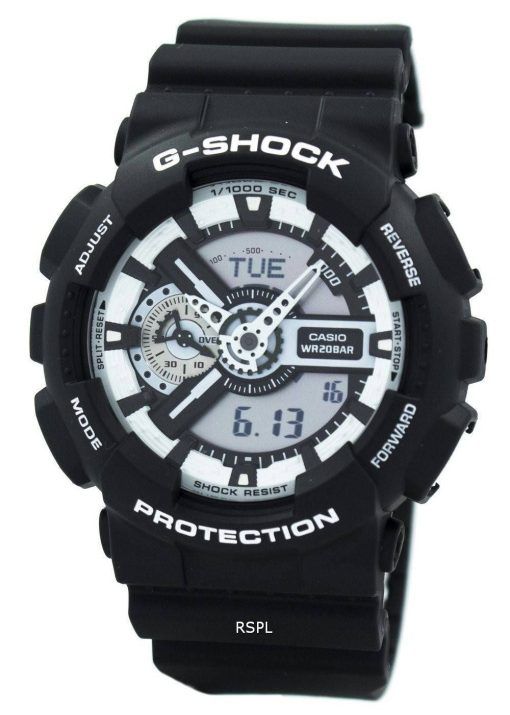 Casio G-Shock blanc, noir et série GA-110BW-1 a montre homme