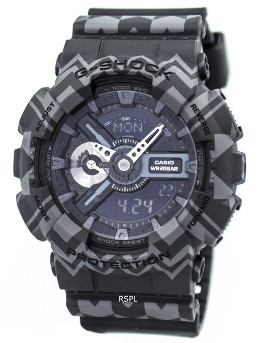 Casio G-Shock analogique numérique motif Tribal série GA-110TP-1 a montre homme