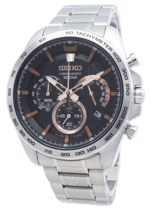 Remise à neuf Montre Seiko Chronographe SSB307 SSB307P1 SSB307P Tachymeter Quartz