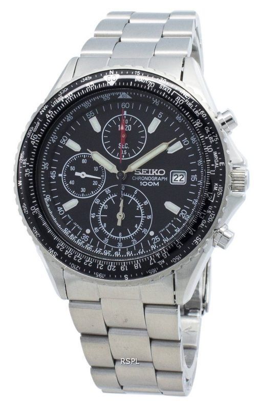 Remise à neuf Seiko Chronographe SND253 SND253P1 SND253P Montre Homme Flightmaster Pilot Quartz