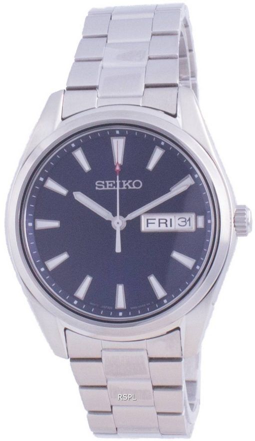 HORSMontre Homme Seiko Classique Cadran Bleu Quartz SUR341 SUR341P1 SUR341P 100M