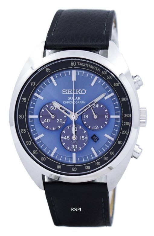 Montre pour homme Seiko Solar Chronograph Tachymeter SSC625 SSC625P1 SSC625P 100M remise à neuf