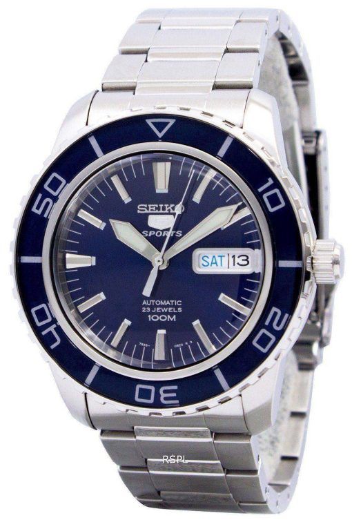 Montre pour homme Seiko Automatic Sports SNZH53 SNZH53K1 SNZH53K 100M remise à neuf