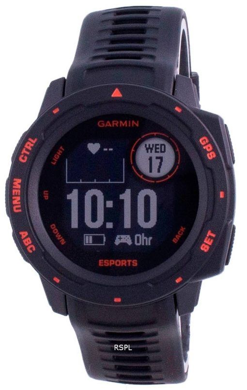 Garmin Instinct E-Sport Edition Display Outdoor Fitness GPS Schwarzes Band 010-02064-72 Multisportuhr