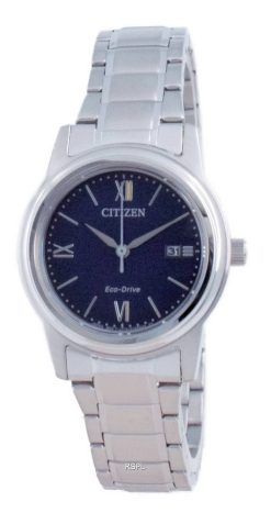 Montre Citizen Classic Blue Dial en acier inoxydable Eco-Drive FE1220-89L 100M pour femme