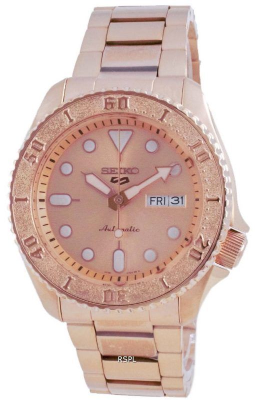 Montre pour homme Seiko 5 Sports Rose Gold Tone Automatic SRPE72 SRPE72K1 SRPE72K 100M