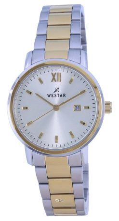 Montre femme Westar Silver Dial Two Tone Acier Inoxydable Quartz 40245 CBN 102