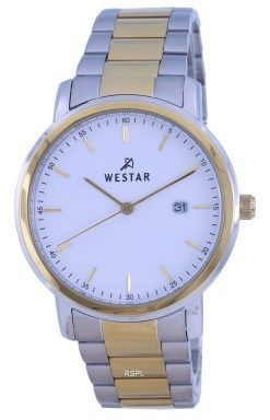 Montre Homme Westar Cadran Blanc Deux Tons Acier Inoxydable Quartz 50243 CBN 101