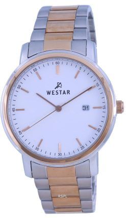 Montre Homme Westar Cadran Blanc Deux Tons Acier Inoxydable Quartz 50243 SPN 601