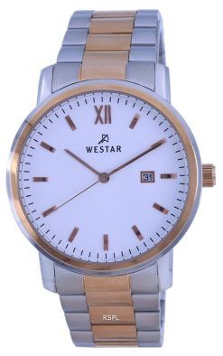 Montre Homme Westar Cadran Blanc Deux Tons Acier Inoxydable Quartz 50245 SPN 601