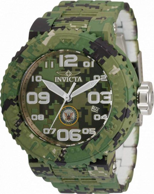 Invicta US Navy Cadran Camouflage Acier Inoxydable Automatique 34679 100M Montre Homme