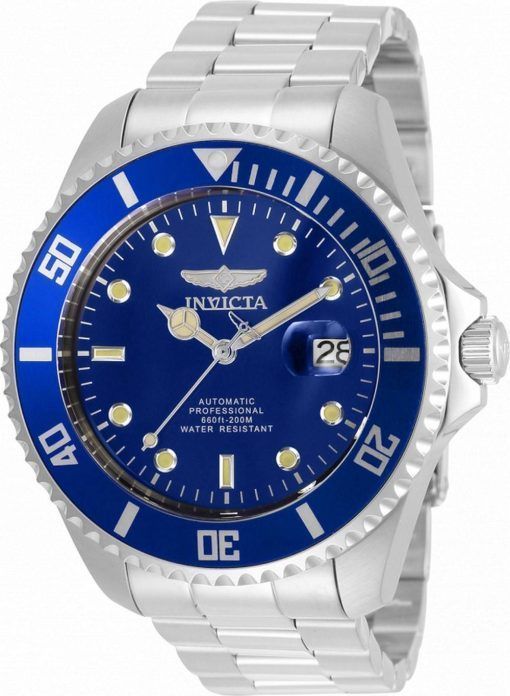 Montre Homme Invicta Pro Diver Cadran Bleu Acier Inoxydable Automatique 35718 200M