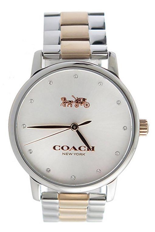 Montre femme Coach Grand Silver Dial Two Tone Acier Inoxydable Quartz 14502930