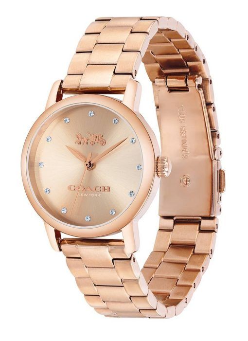 Montre femme Coach Grand Rose en acier inoxydable à quartz 14503003