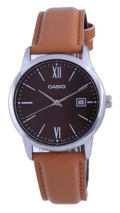 Montre Homme Casio Maroon Cadran Acier Inoxydable Analogique Quartz MTP-V002L-5B3 MTPV002L-5