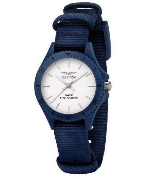 Sector Save The Ocean Cadran Blanc Recycle Pet Strap Quartz R3251539502 Montre Femme