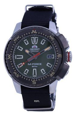 Montre pour homme Orient M-Force cadran vert en acier inoxydable RA-AC0N03E10B 200M automatique de plongée