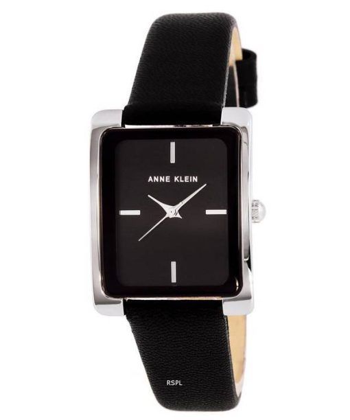 Montre pour femme Anne Klein en cuir avec cadran noir et quartz 2707BKBK