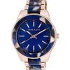 Anne Klein Two Tone Acier Inoxydable Cadran Bleu Quartz 3214RGNV Montre Femme