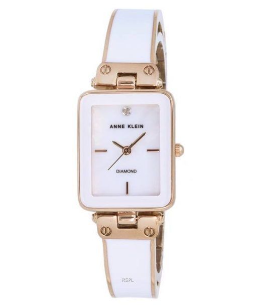 Montre pour femme Anne Klein Diamond Accent cadran blanc deux tons Quartz 3636WTRG