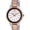 Montre pour femme Anne Klein en acier inoxydable à deux tons avec cadran blanc et quartz 3877SVRT