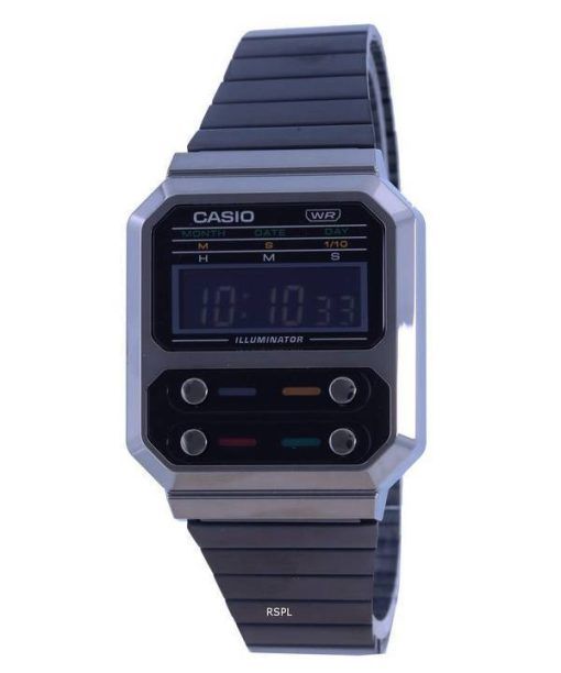 Casio Vintage Youth Digital Acier Inoxydable A100WEGG-1A A100WEGG-1 Montre Unisexe