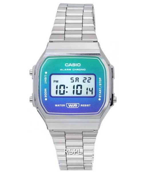 Casio Vintage Digital Acier Inoxydable Quartz A168WER-2A A168WER-2 Montre Unisexe