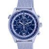 Citizen Chronographe Acier Inoxydable Mesh Cadran Bleu Eco-Drive AT0361-81L 100M Montre Homme