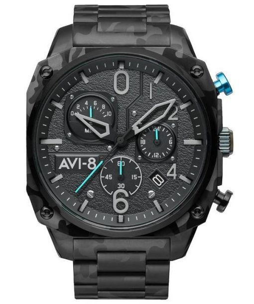 AVI-8 Hawker Hunter Night Camo Chronographe Rétrograde Quartz AV-4052-11 HORS Montre Homme