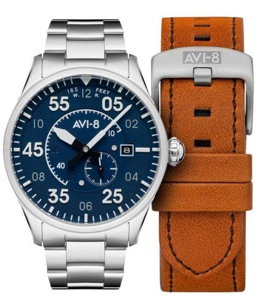 AVI-8 Spitfire Oxford Cadran Bleu Type 300 Automatique AV-4073-11 Montre Homme