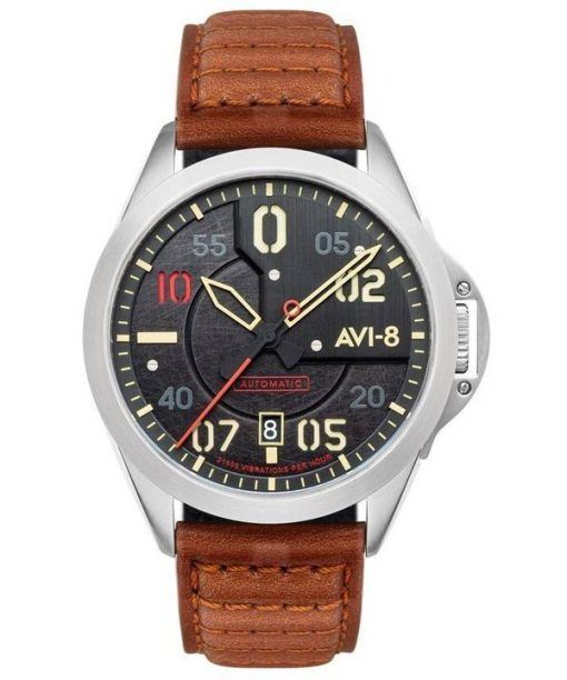 AVI-8 P-51 Mustang Meadow Brook Hitchcock Automatique Cadran Noir AV-4086-01 Montre Homme