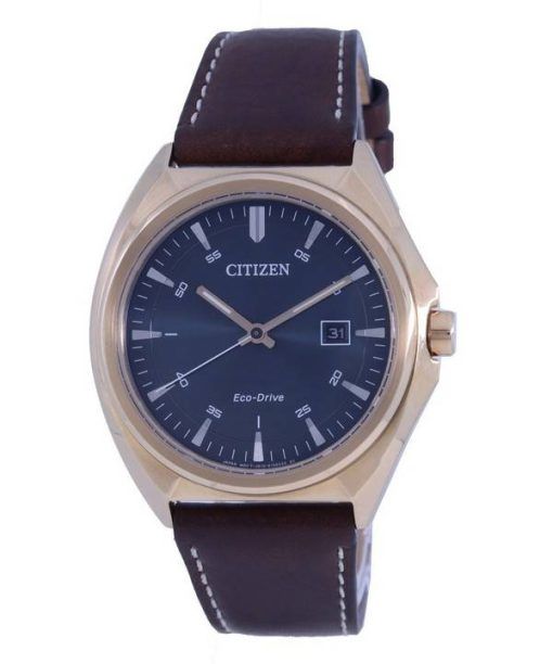 Montre pour homme Citizen Metropolitan avec cadran bleu et bracelet en cuir Eco-Drive AW1573-11L 100M