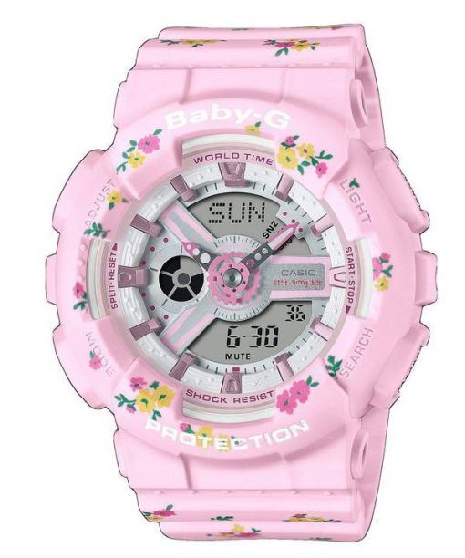 Casio Baby-G Little Sunny Bite Analogique Numérique Quartz BA-110LSB-4A BA110LSB-4 100M Montre Femme