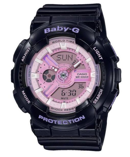 Casio Baby-G Aurora Borealis Analogique Numérique Cadran Rose Quartz BA-110PL-1A BA110PL-1 100M Montre Femme