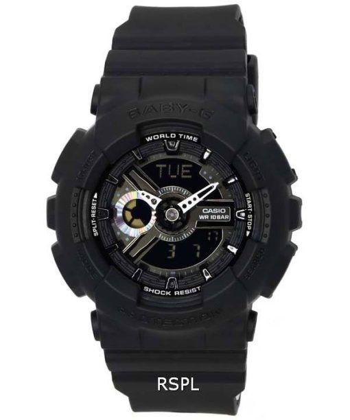 Casio Baby-G Analogique Numérique Cadran Noir Quartz BA-110XBC-1A BA110XBC-1 100M Montre Femme