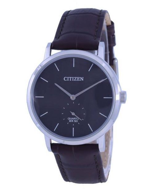 Montre pour homme Citizen avec cadran noir et bracelet en cuir è  quartz BE9170-13H