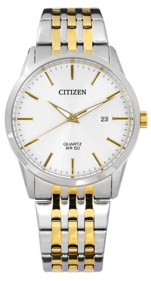 Citizen Champagne Dial Two Tone Acier Inoxydable Quartz BI5006-81P Montre Homme